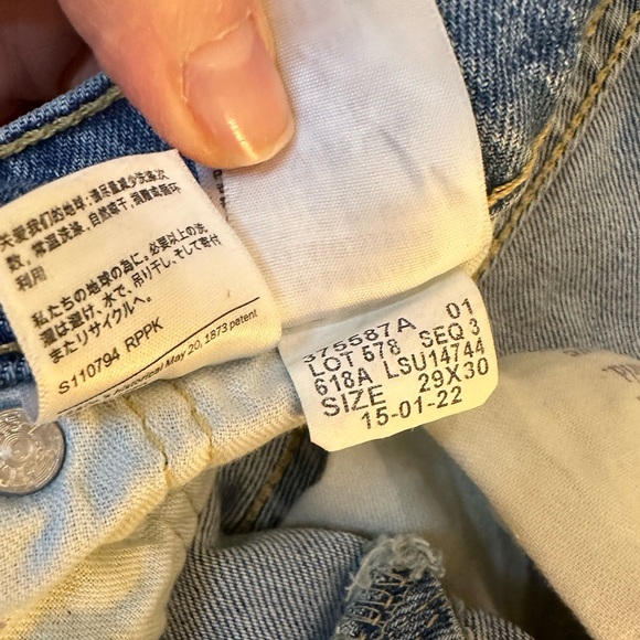 🌟HP🌟Levi’s 502 Taper Light Wash Denim Stretch Jeans 29 x 30 - Picture 10 of 11